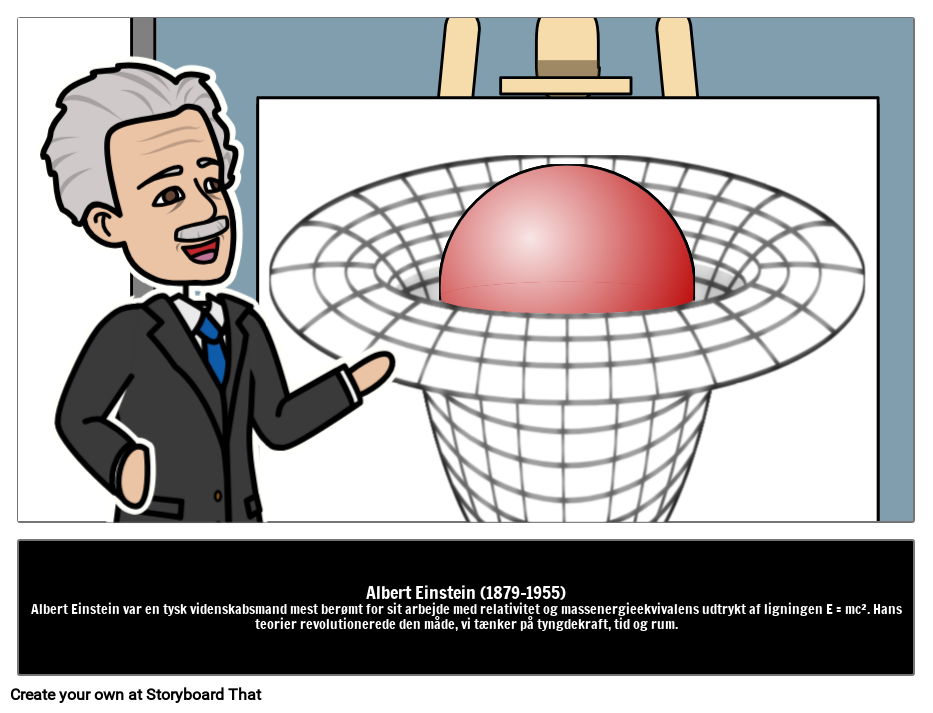 Albert Einstein - Videnskabsmand Storyboard av da-examples