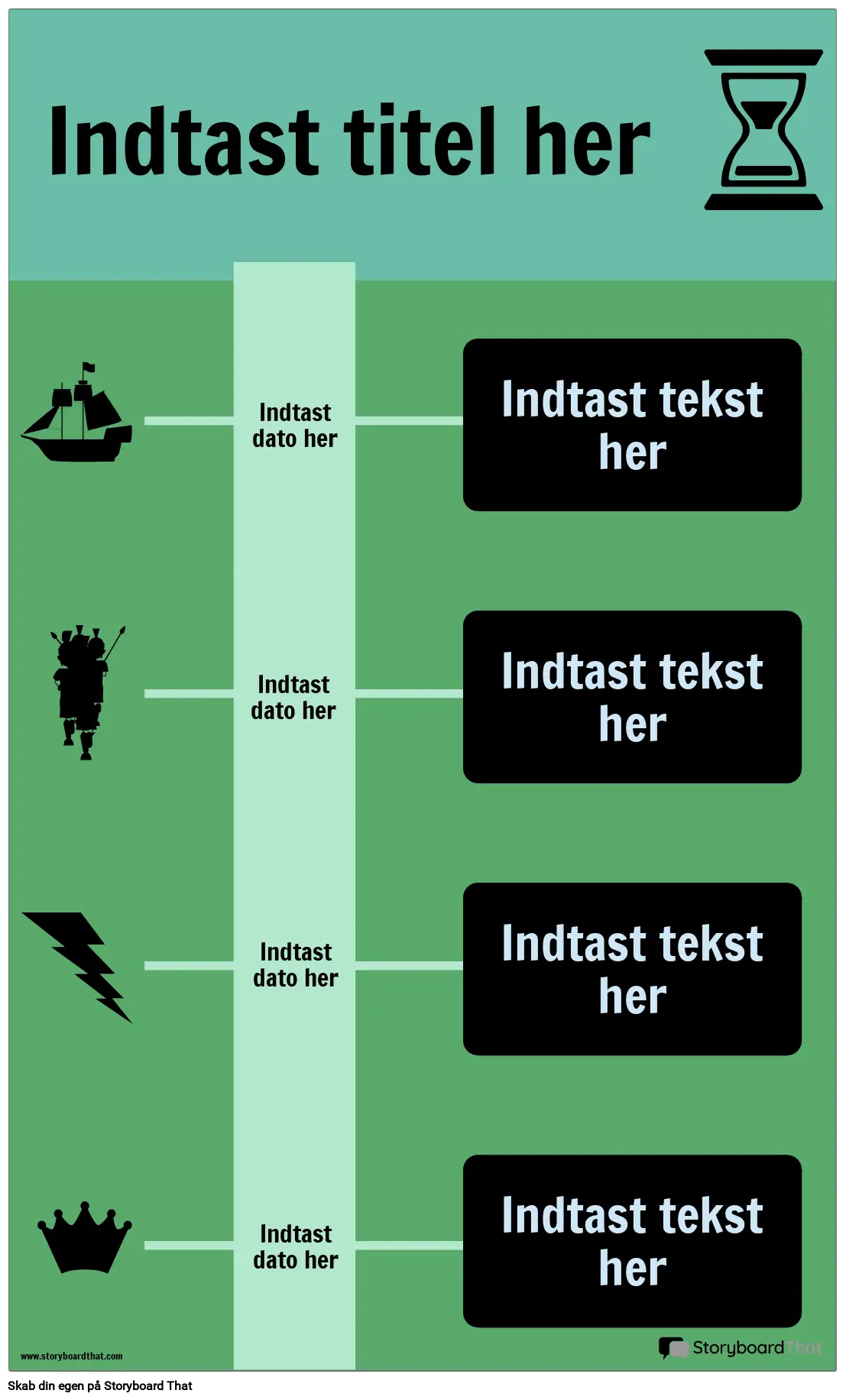 Blok Tidslinje Infografik