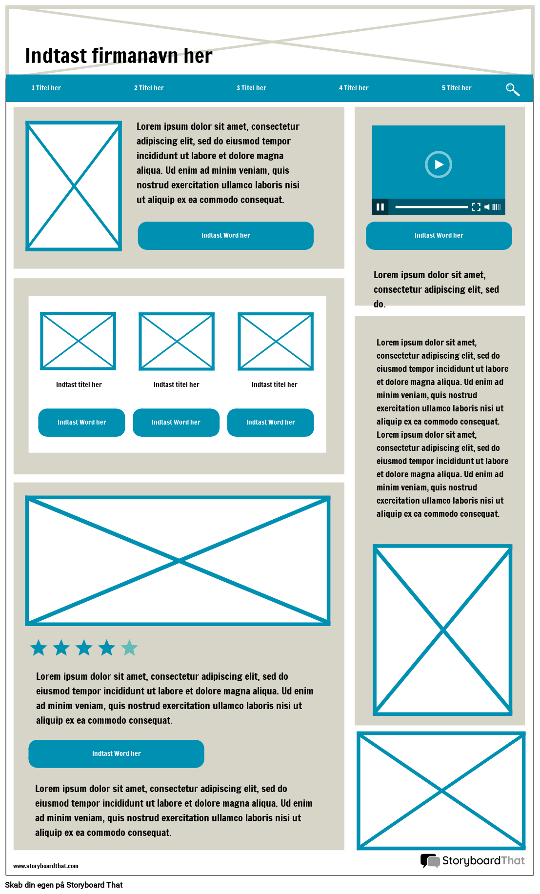 Corporate WireFrame Vs Mock up Template 3 Storyboard