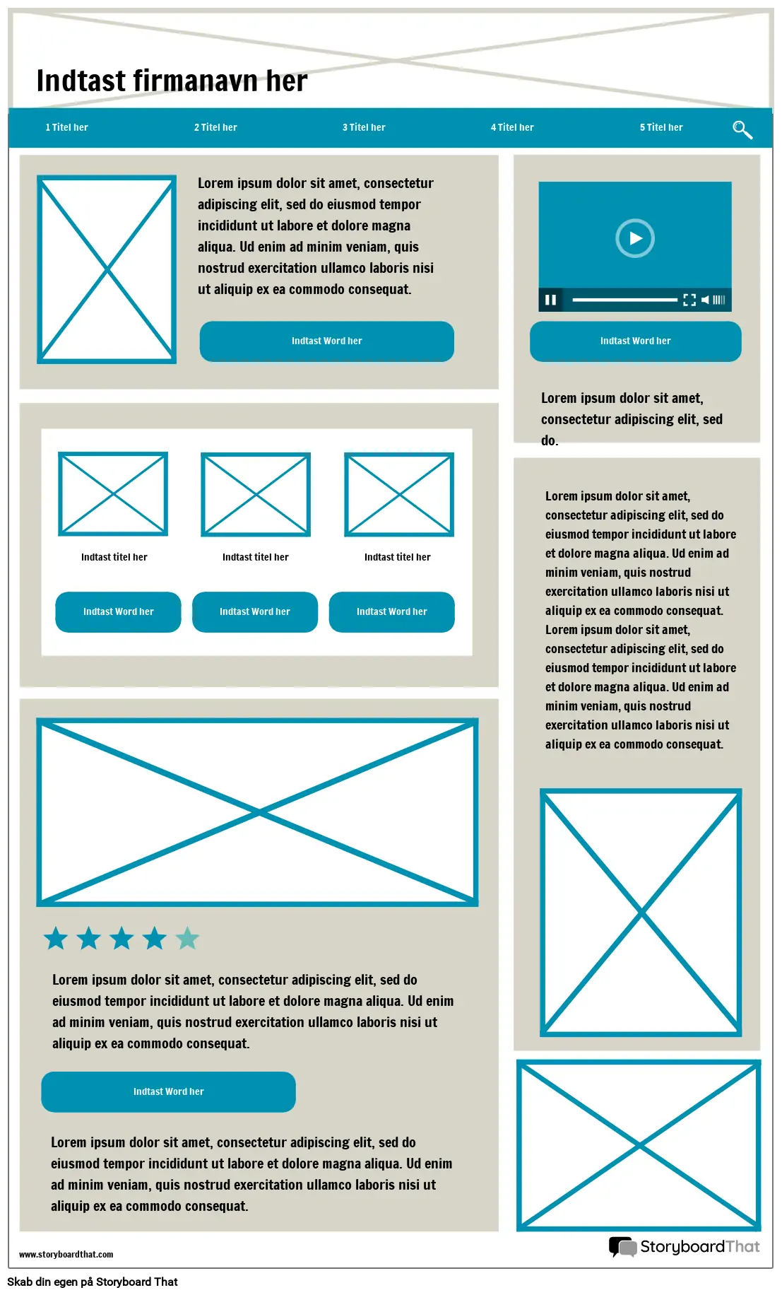 Corporate WireFrame Vs Mock up Template 3