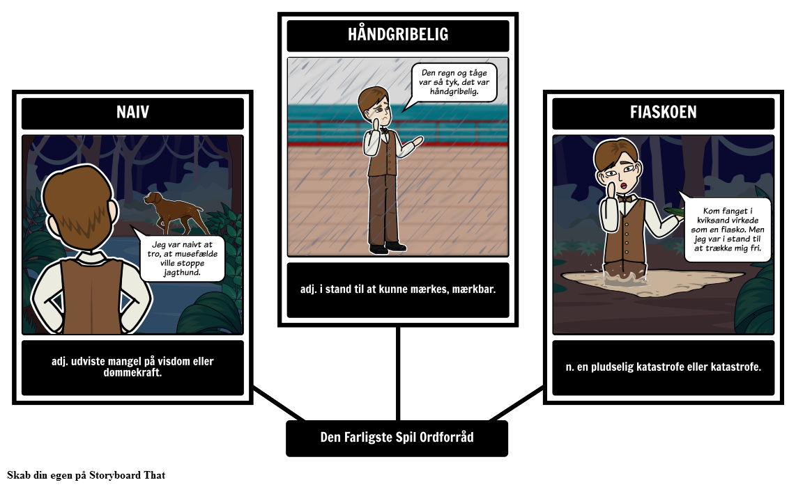 Den Farligste Spil Ordforråd Storyboard by da-examples