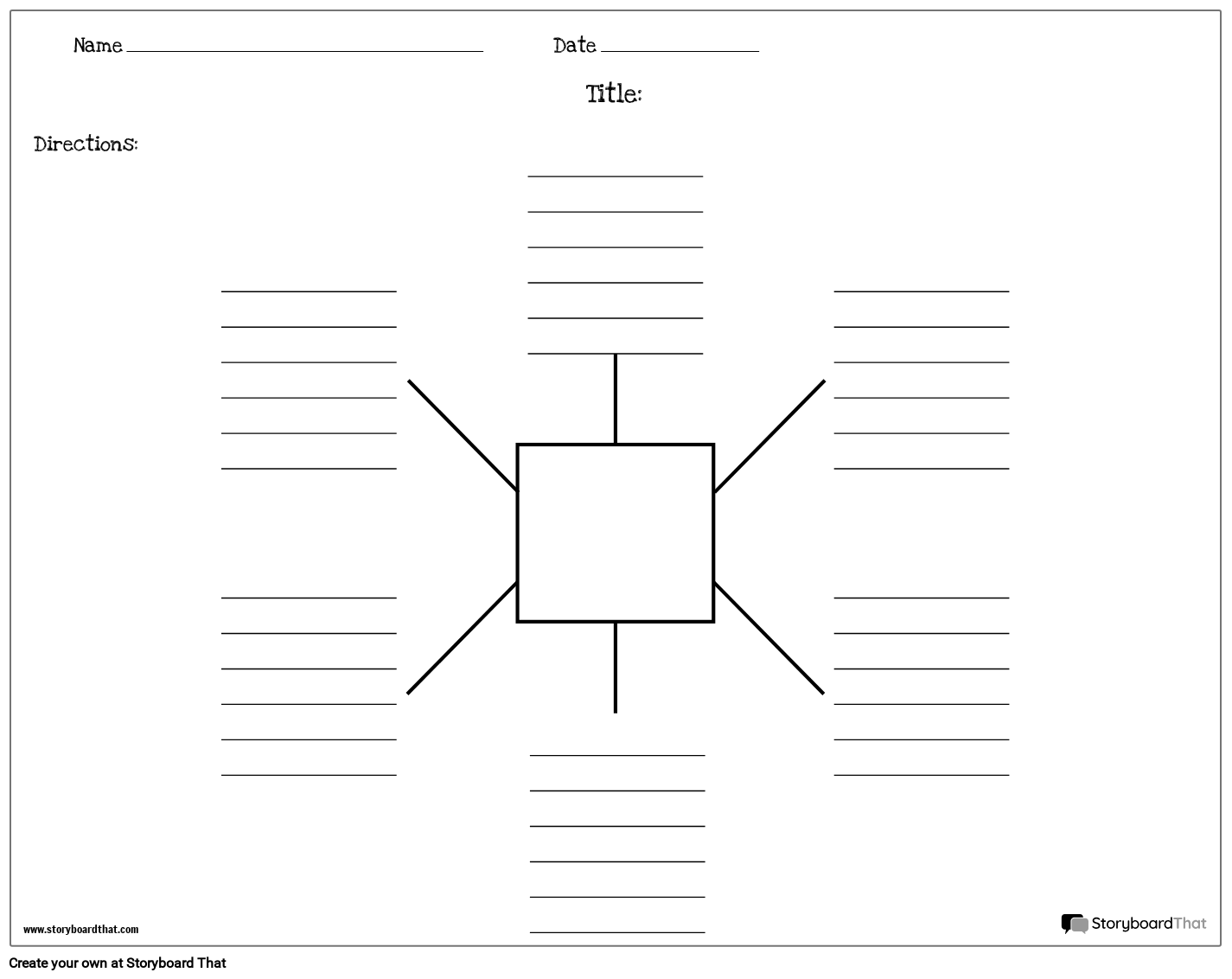 Edderkopkort med linjer - 6