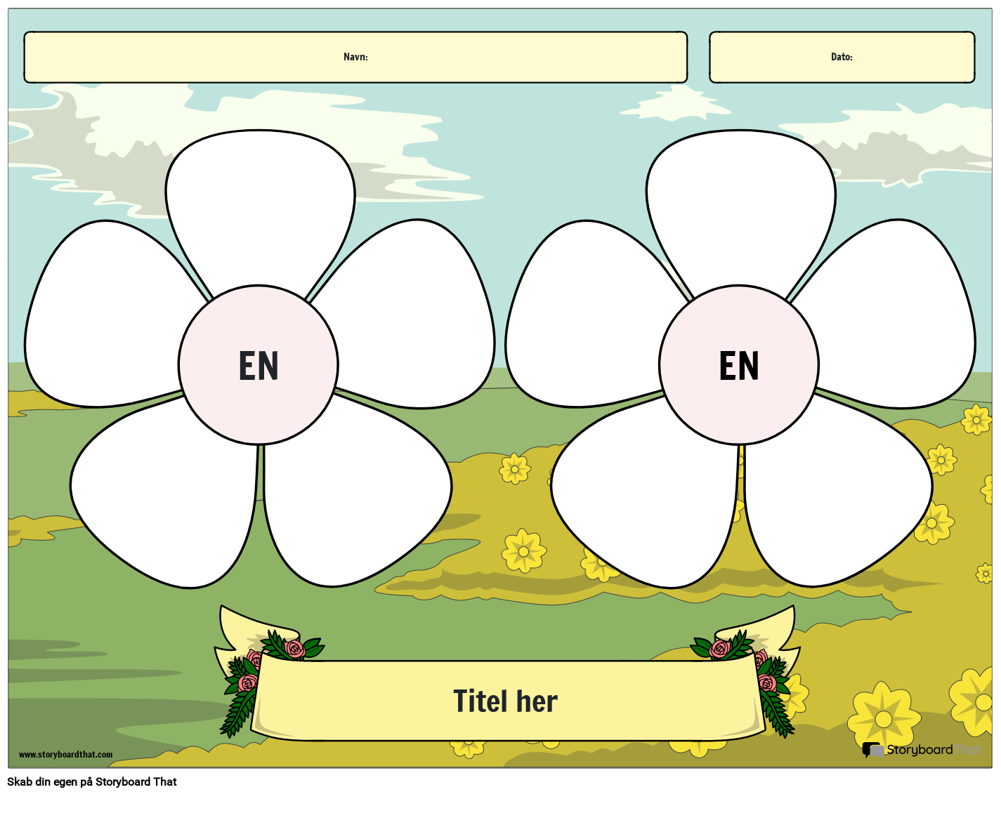 Engelsk Phonics Blomsterdiagram Storyboard por da-examples