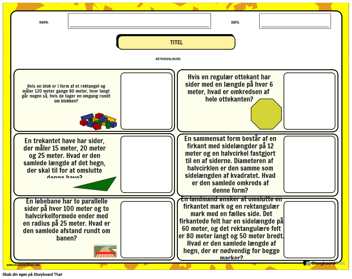 Math Word Problemer Der Involverer Perimeter