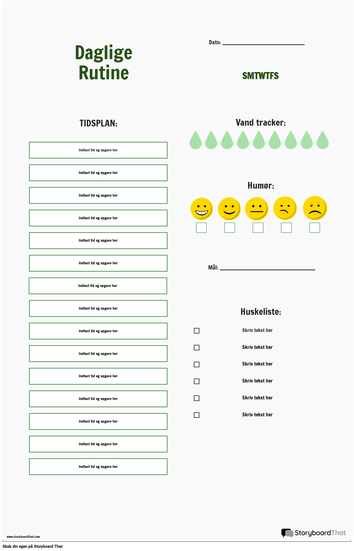 simpel-daglig-rutine-tracker-storyboard-by-da-examples