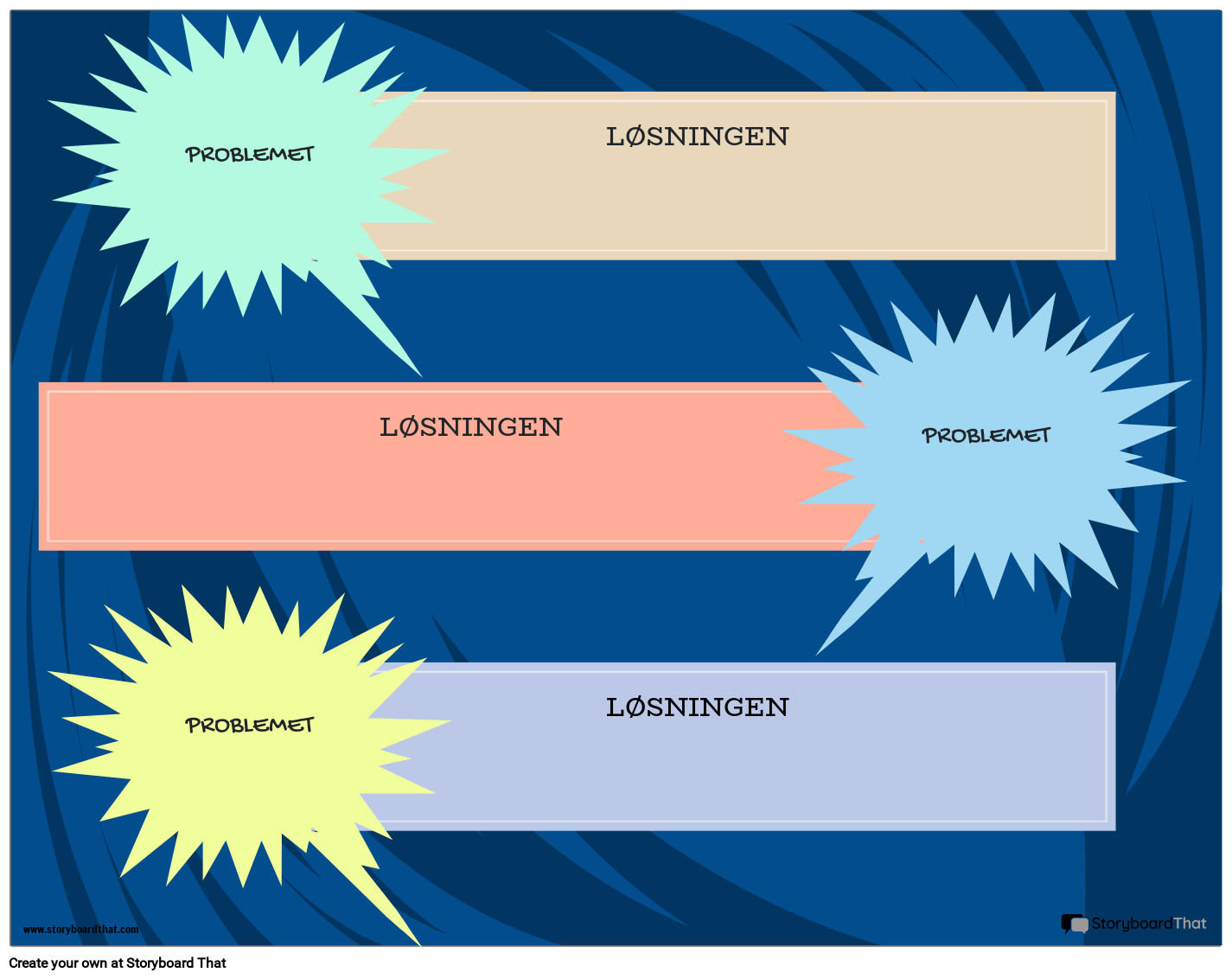 Skabelon for erhvervskundescenarier 3 storyboard