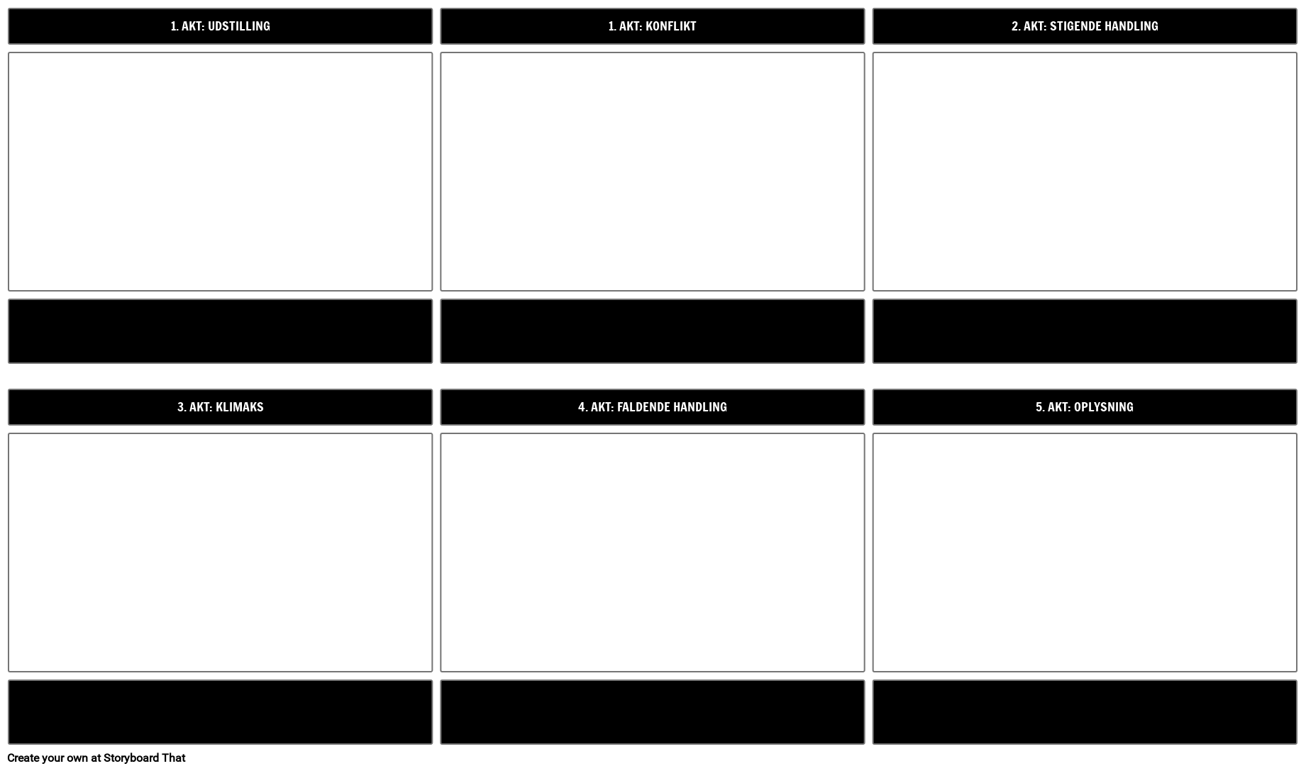 Skabelon til 5-akters Strukturafspilningsdiagram