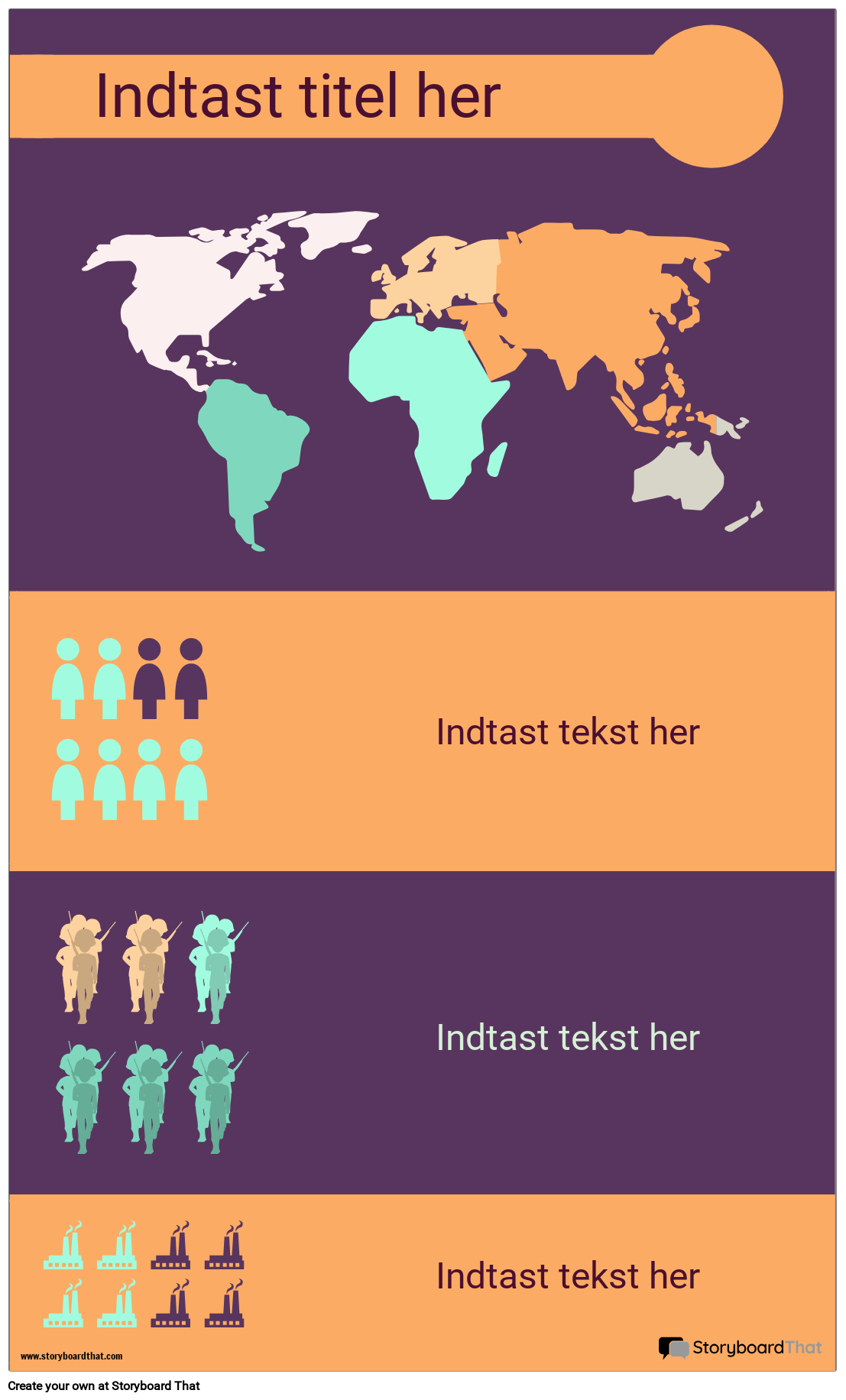 World Infographic Skabelon