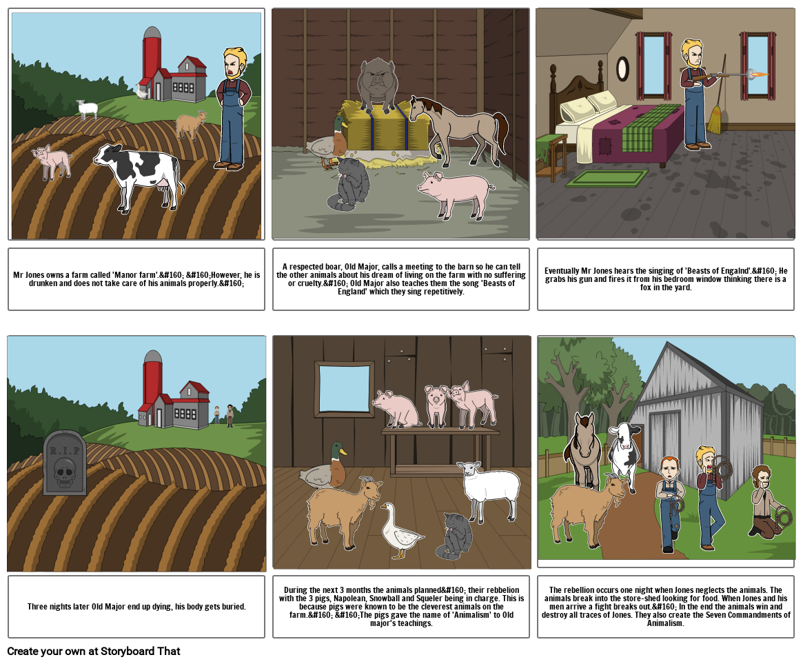 Animal farm 1 Storyboard by dab20775