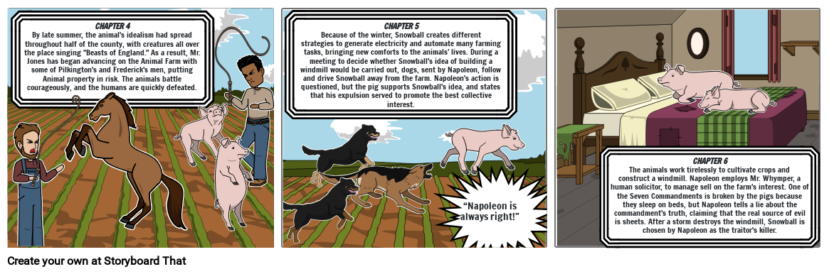 animal farm story bord part one