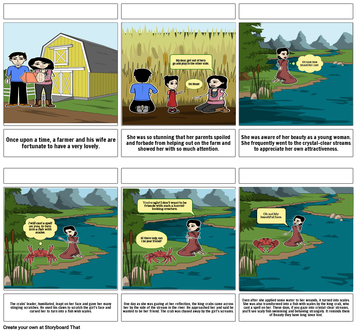 A GIRL WHO TURNED INTO A FISH Storyboard by daffney