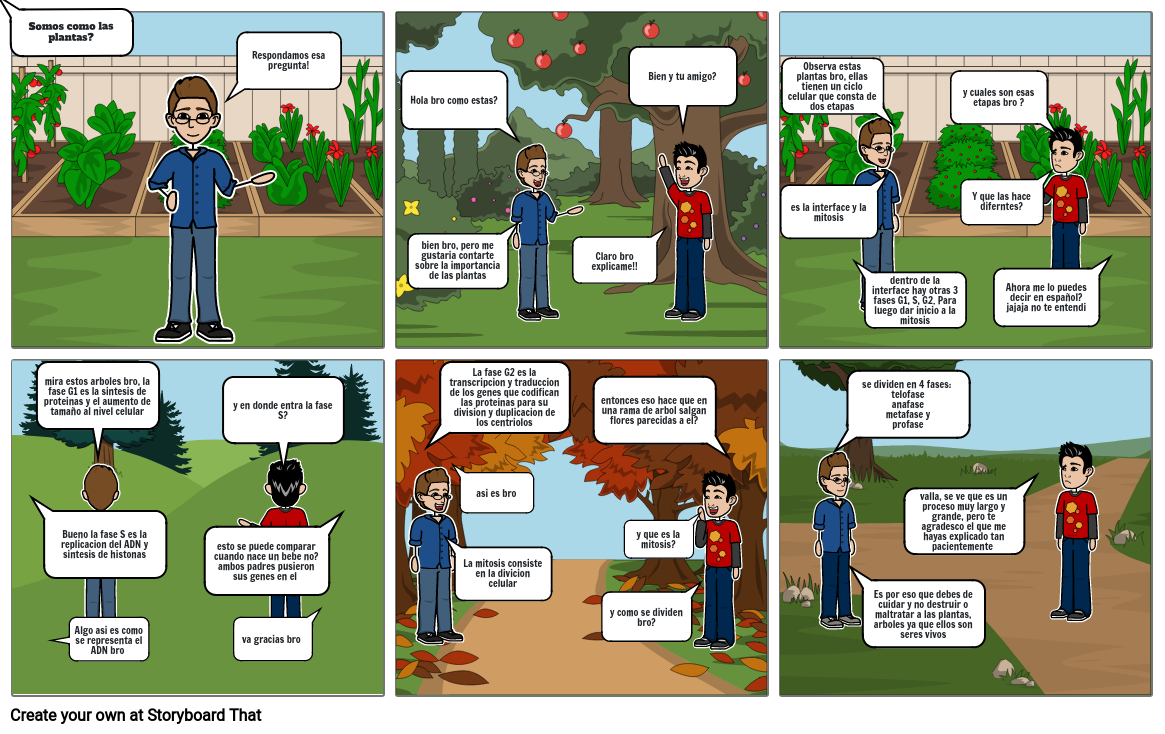 AI3. El ciclo celular en mi vida cotidiana Storyboard