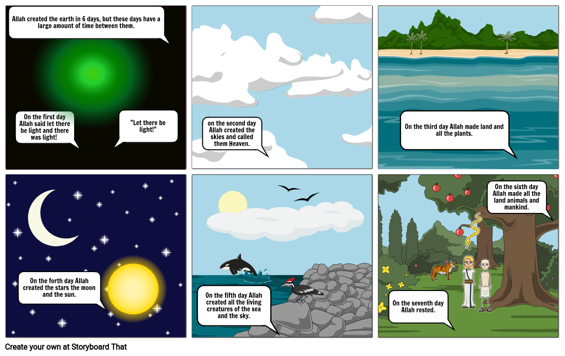 Islam Creation Storyboard By Daniel92061