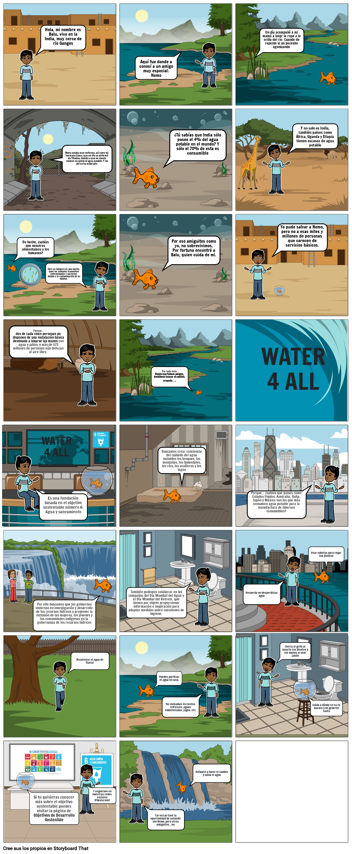 Objetivo Agua Limpia Y Saneamiento Storyboard