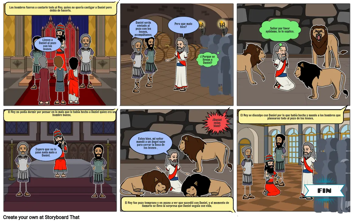 HISTORIETA DE DANIEL (RELIGIÓN) Storyboard by danielelmaster