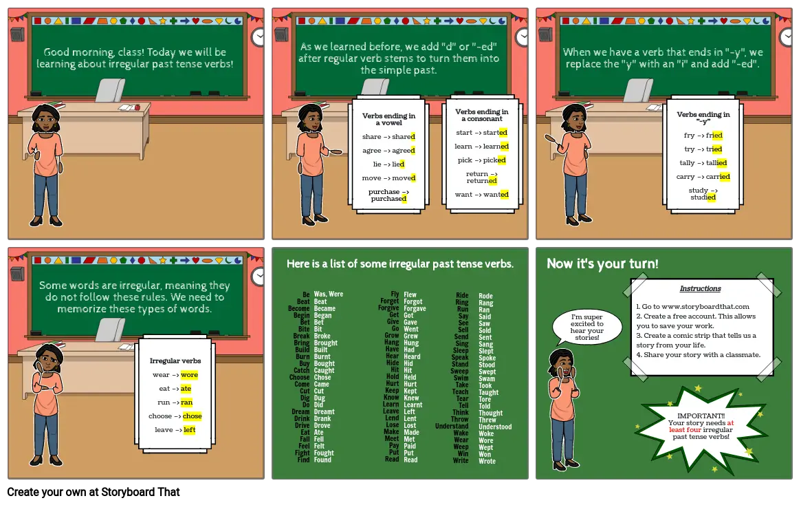 DMP – Irregular Past Tense Verbs