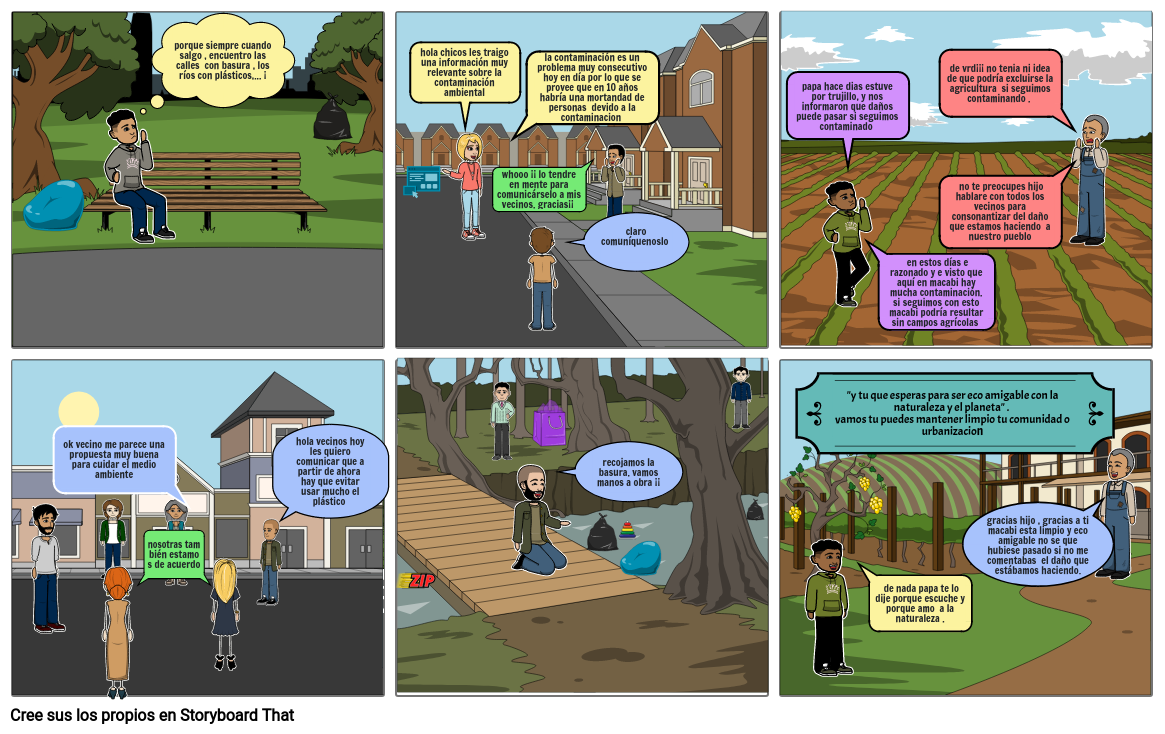 guion grafico de la contaminacion Storyboard por danny65172