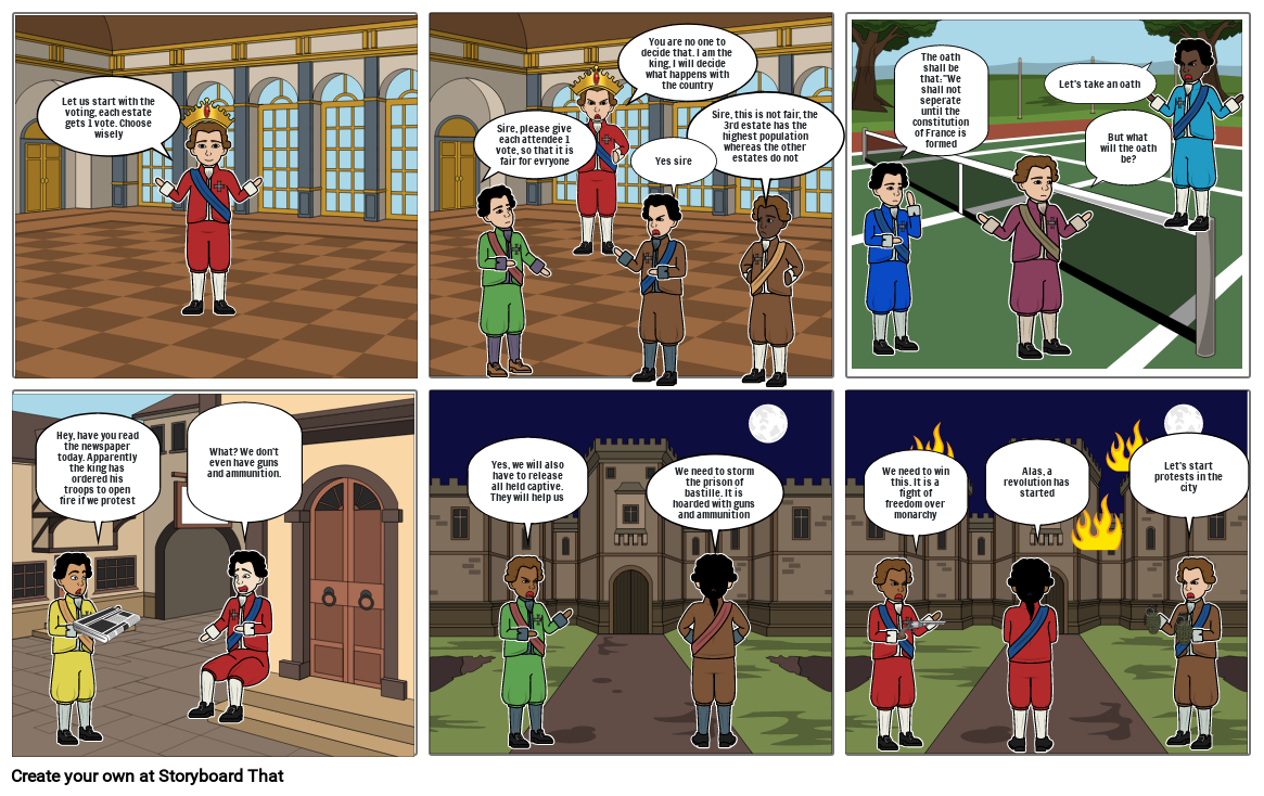 The french revolution Storyboard by dason