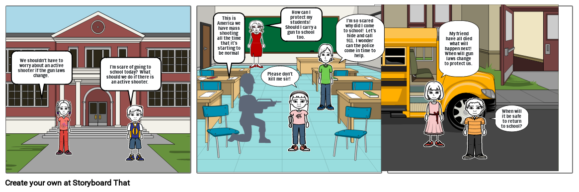 School shooting and Gun laws Storyboard by db39c097