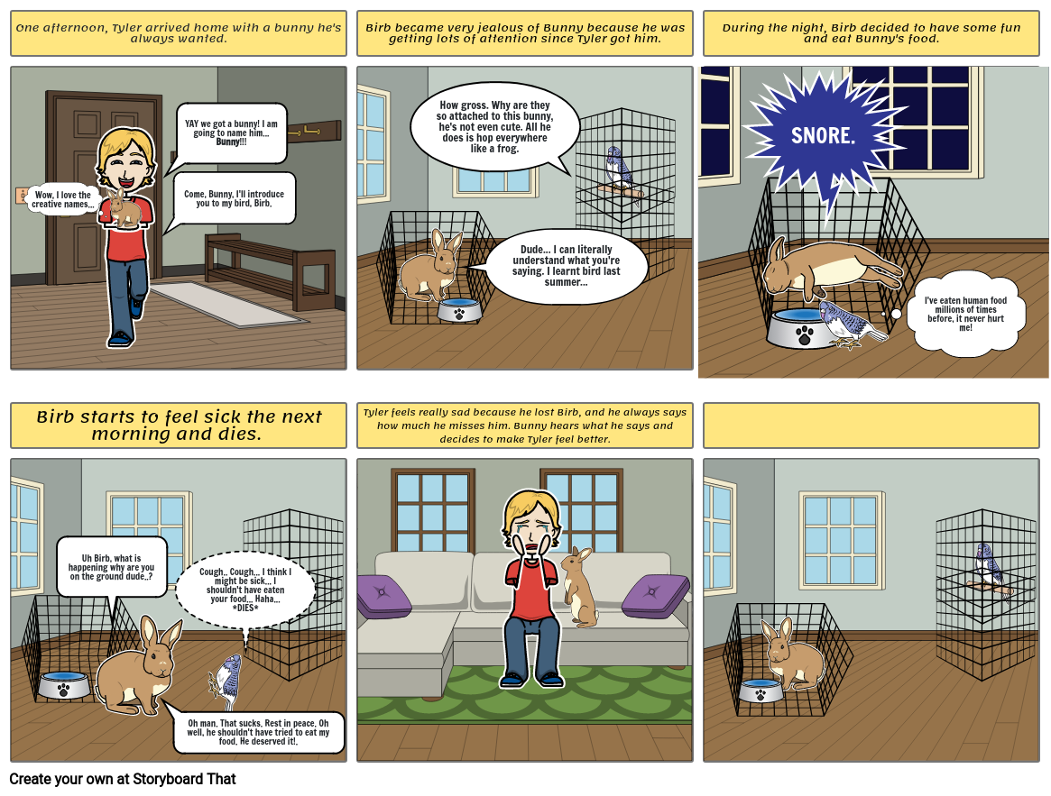 Literary Comic Assignment Storyboard by db44caaf