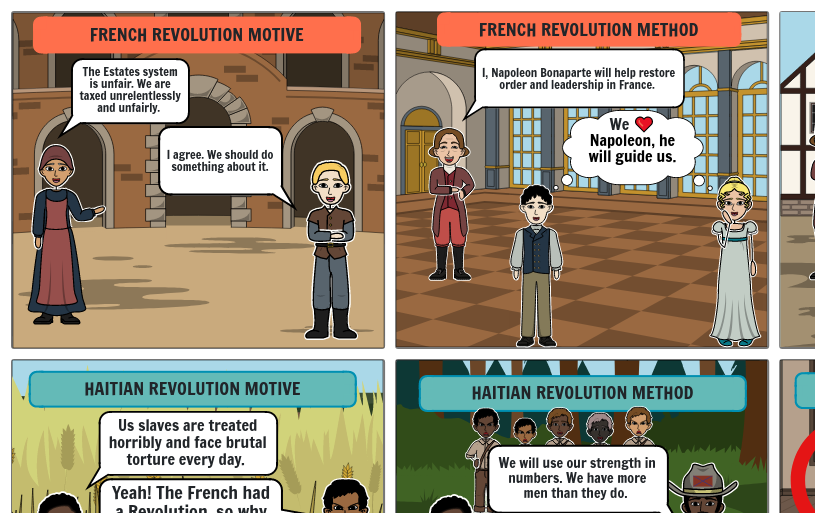 French V.S. Haitian Storyboard