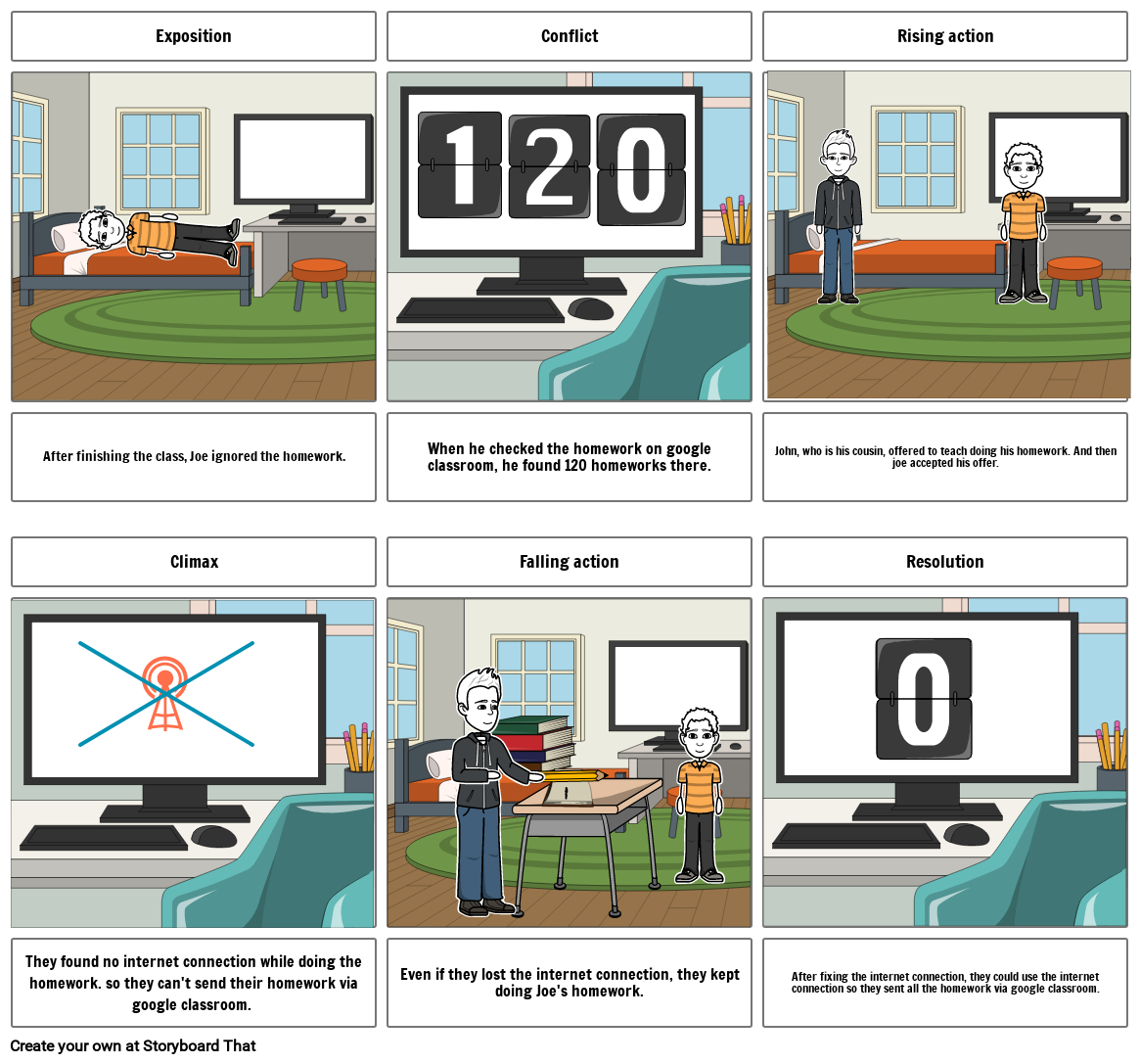 storyboard a comic strip