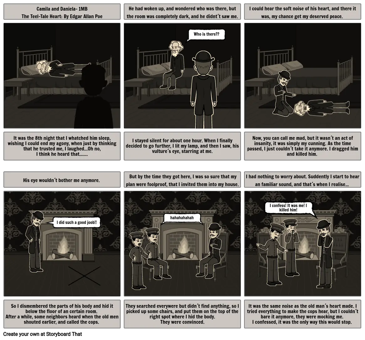 The tell- tale heart storyboard