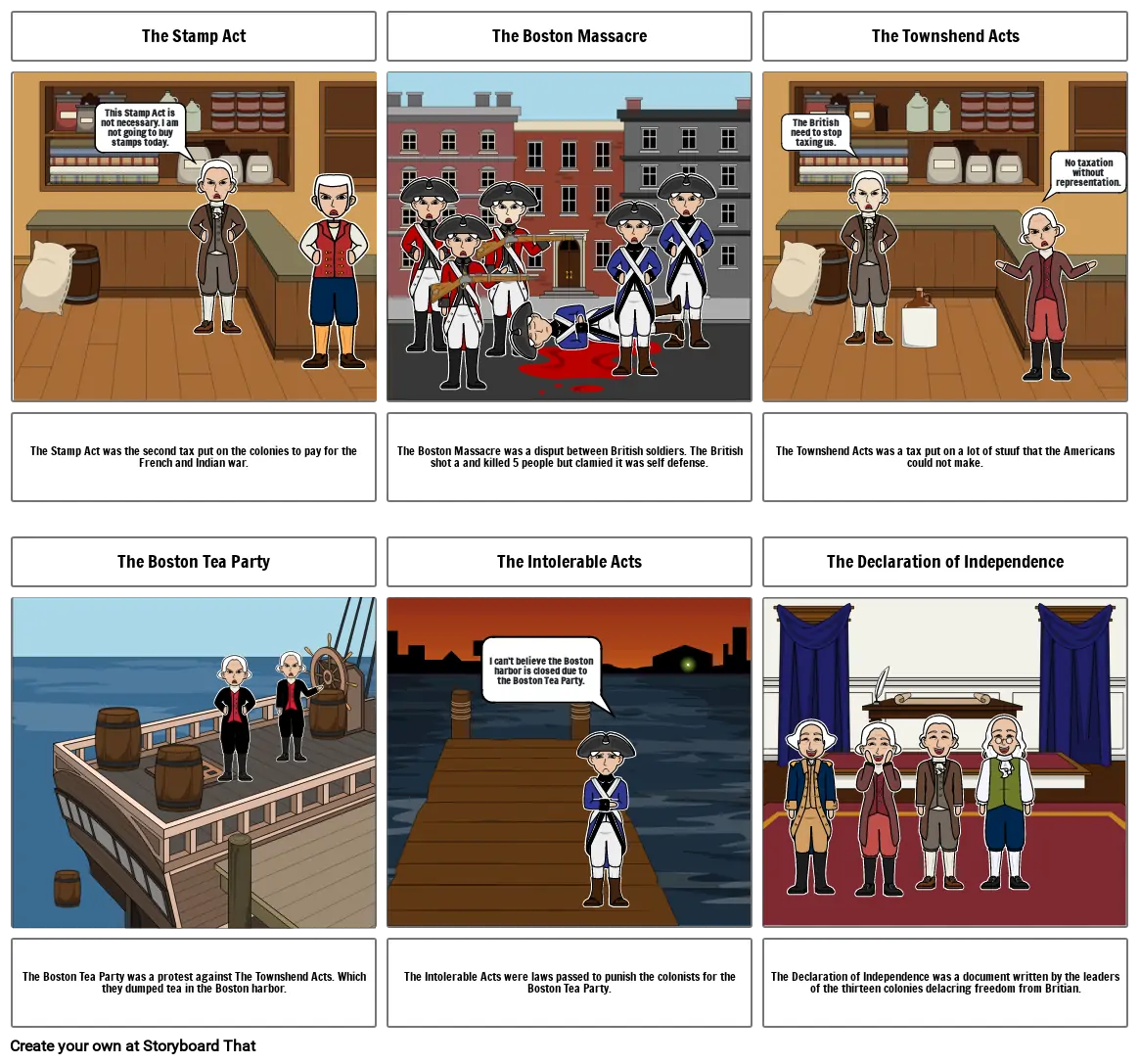 Revolutionary War Storyboard