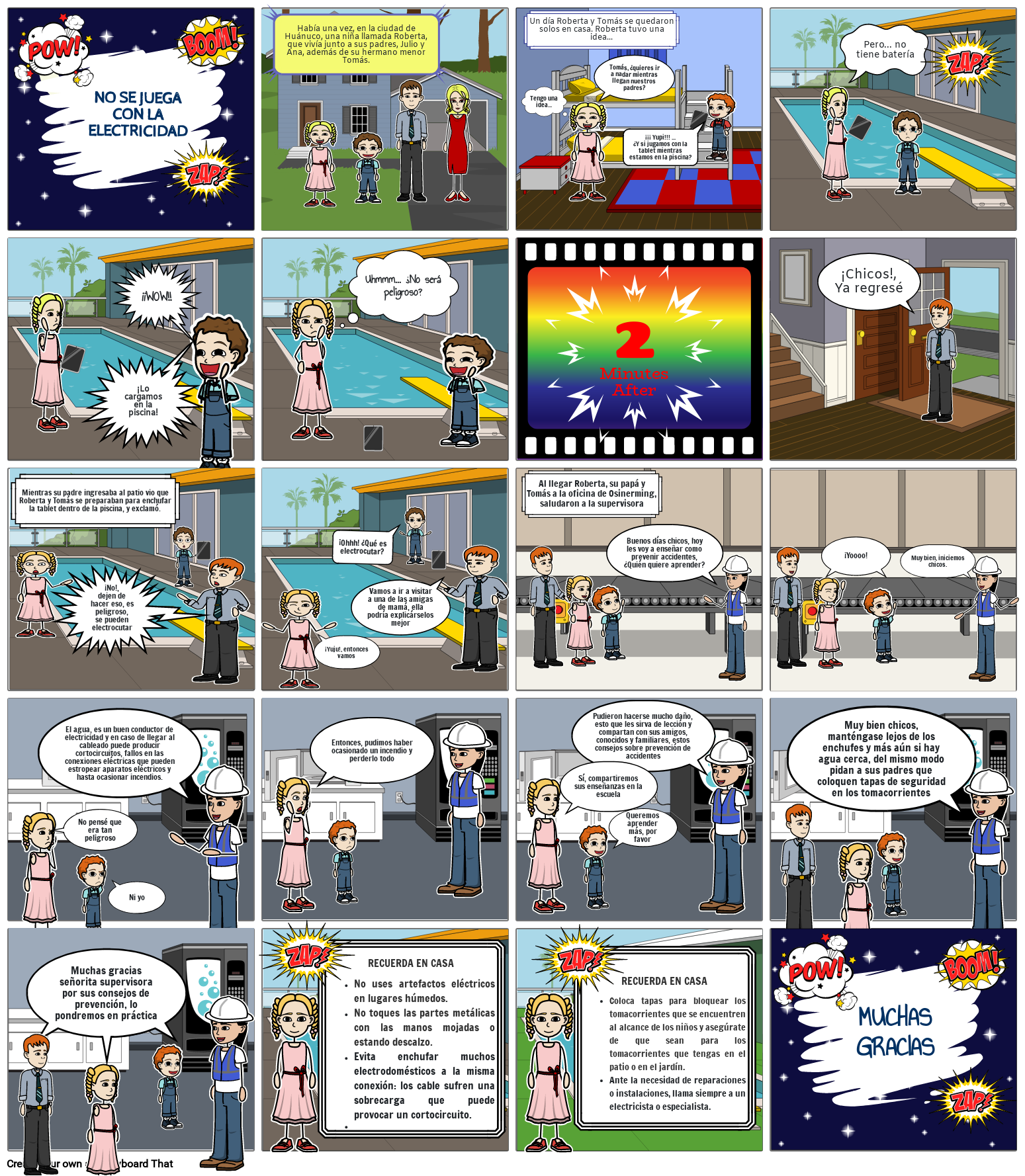 No se Juega con la Electricidad Storyboard by dbf59076