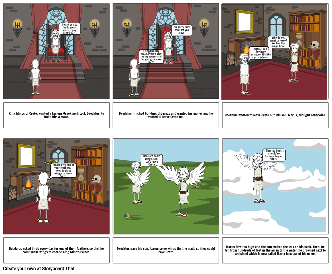 Daedalus And Icarus Storyboard By Dbf E