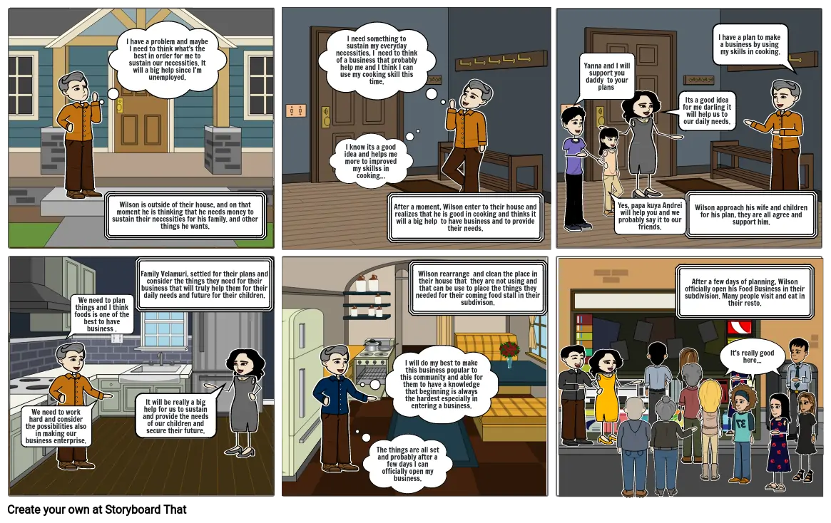2.&nbsp;Wilson knows how to cook; he lives in a subdivision and needs money.