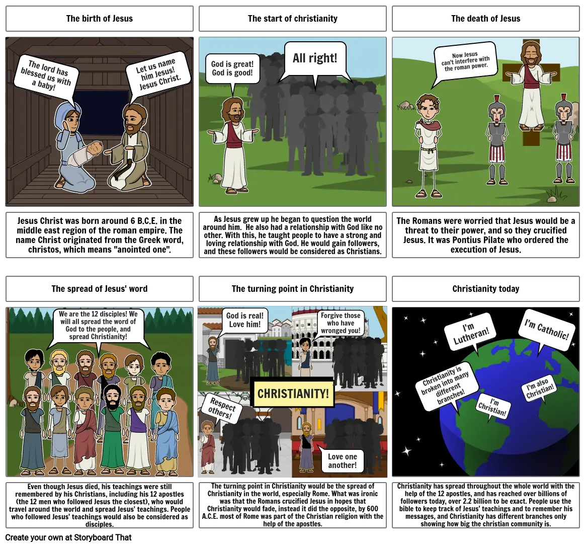 Christianity comic strip