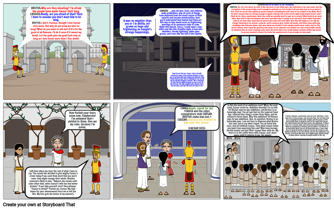 Julius Caeser Act 1-3 by ALEJANDRO MENDOZA Storyboard