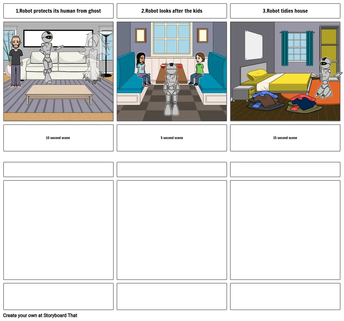 robot storyboard