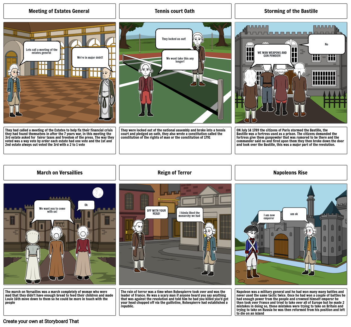 French Revolution Storyboard by dcdc2855