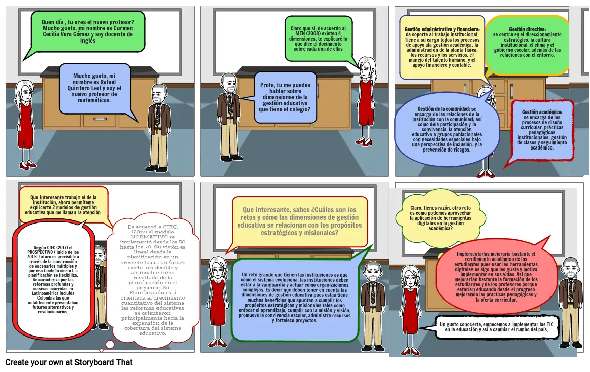 CÓMIC: MODELOS DE GESTIÓN EDUCATIVA