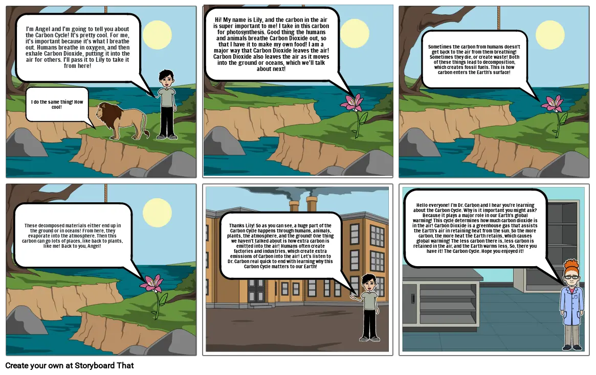 Carbon Cycle Storyboard by dd66c1ef