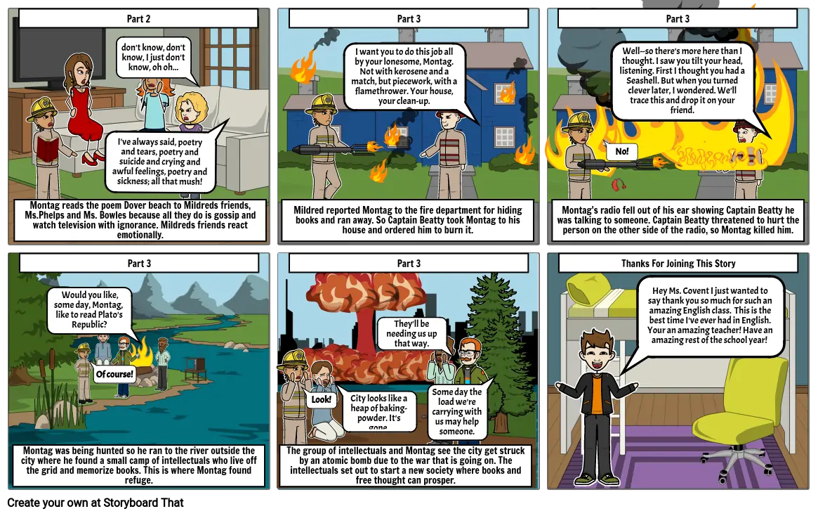 Fahrenheit 451 Story Board part 2