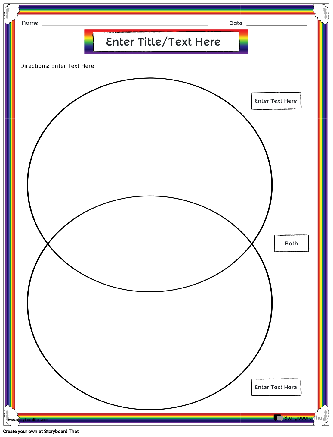 Arbeitsblatt zum Venn-Diagramm 7