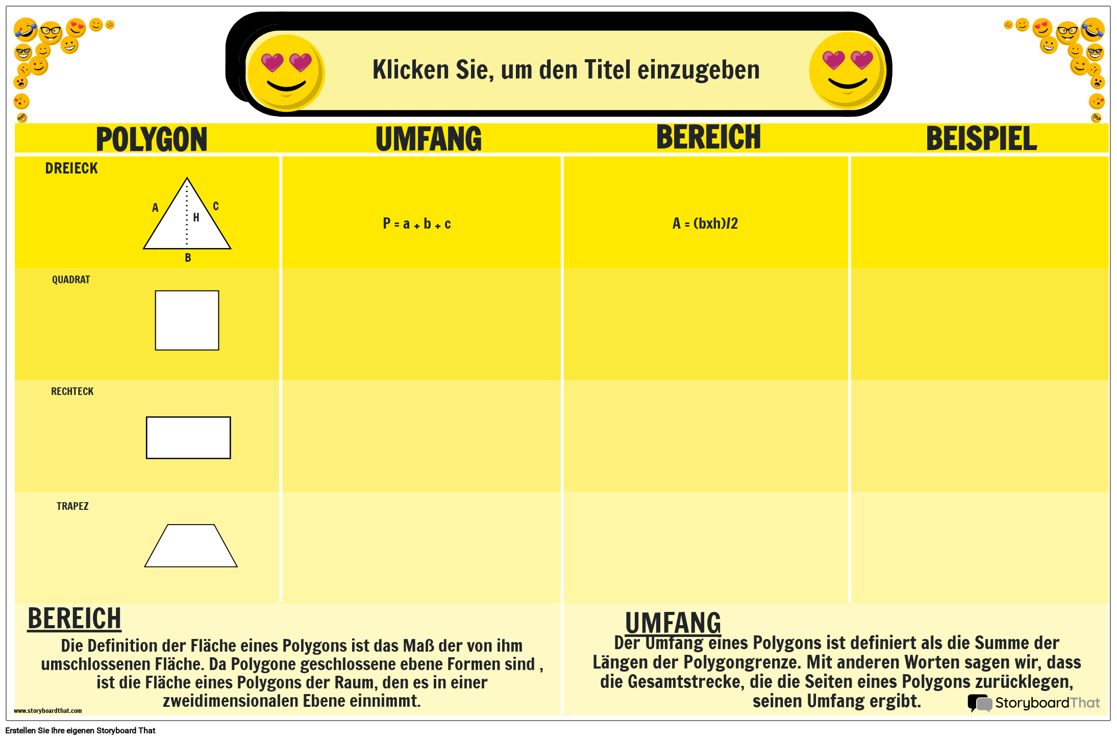 bereichs-und-perimeter-poster-mit-emoji-motiv