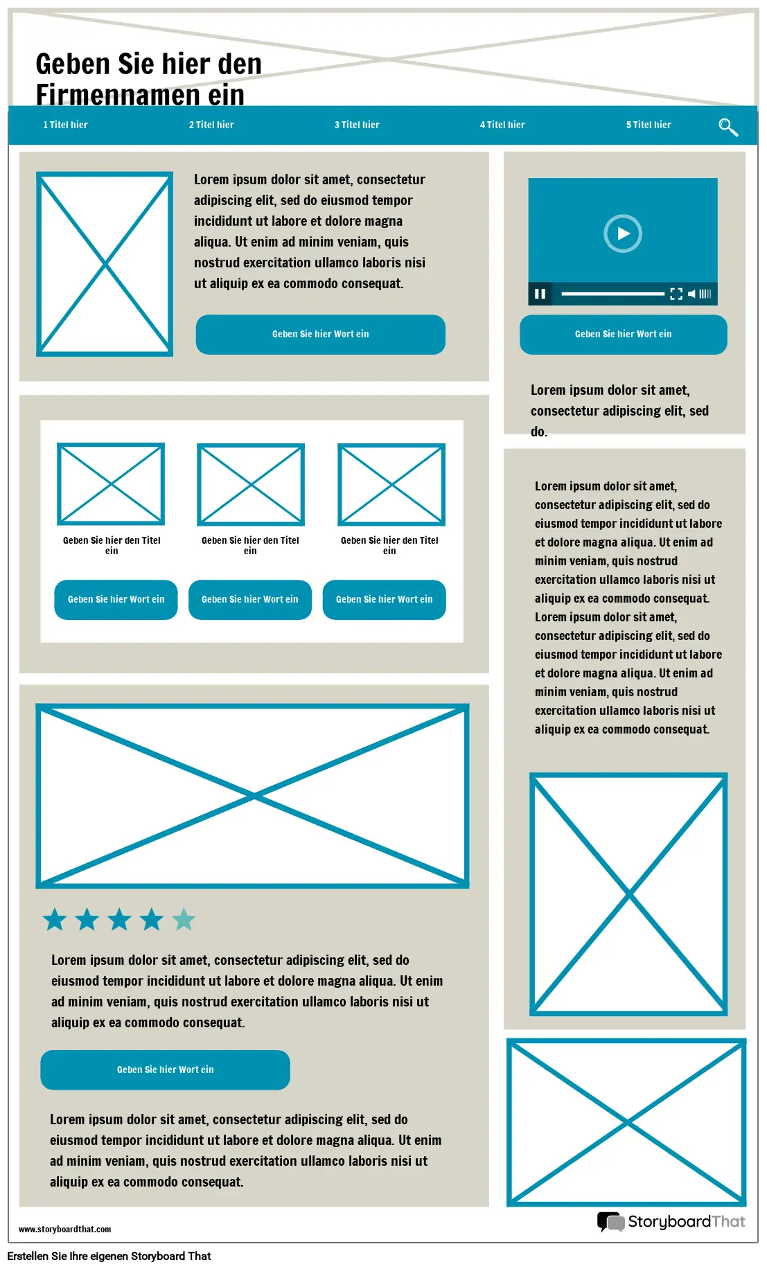 Corporate WireFrame Vs Mock-up-Vorlage 3