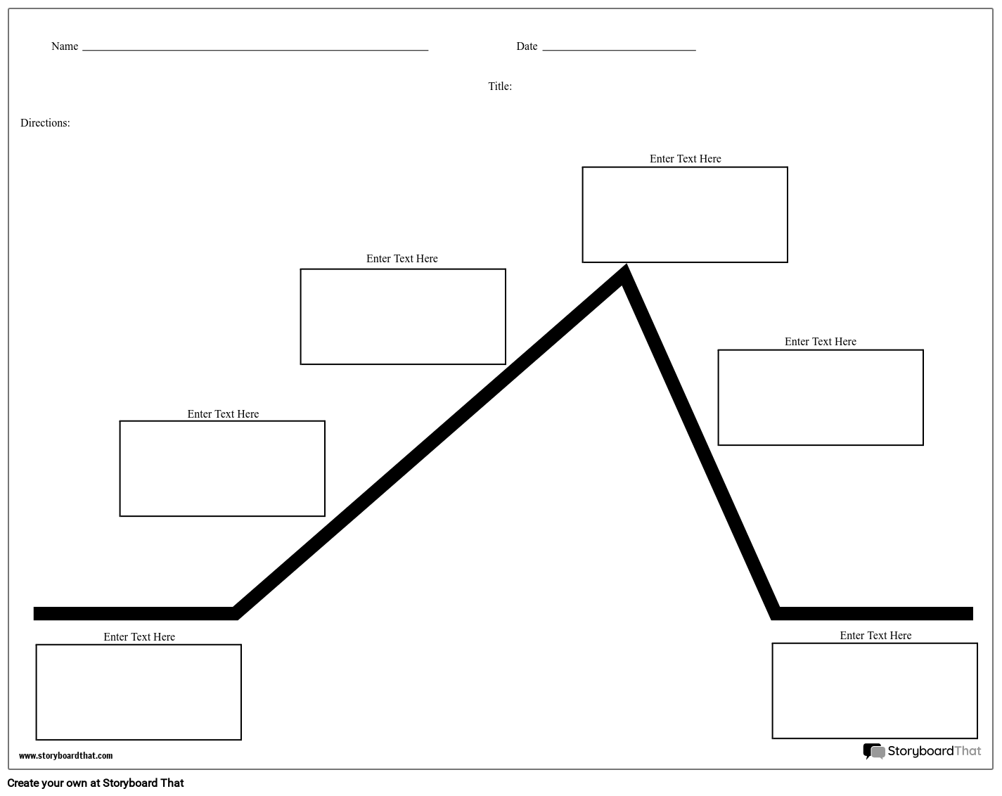 Diagrammdiagramm 6-Zellen-Erzählbogen