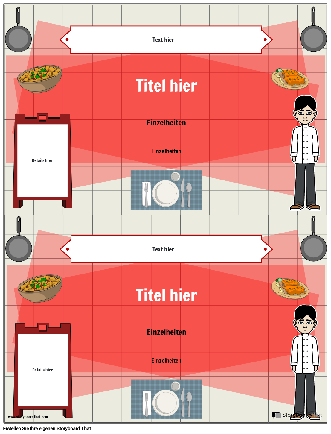 Einladung zur Kochdemo Storyboard by de-examples