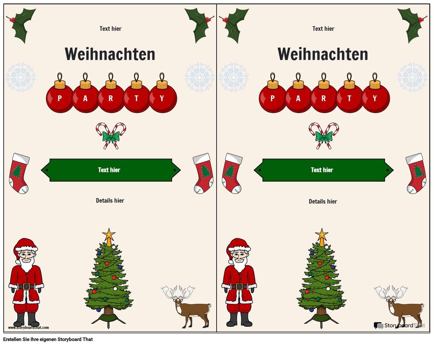 Einladung zur Weihnachtsfeier Storyboard by deexamples