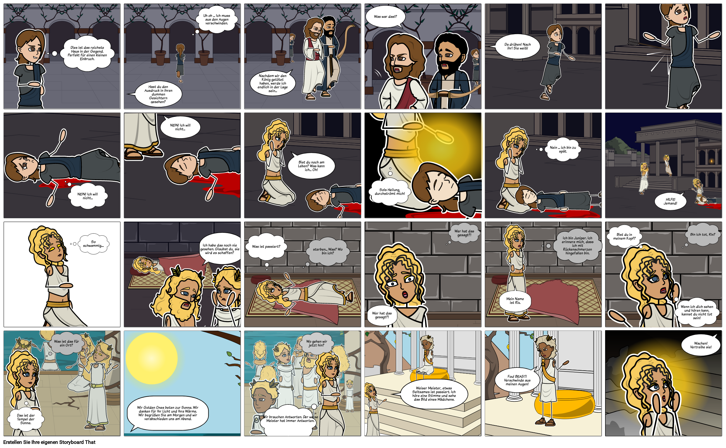 Erstellen Sie Ihren Eigenen Graphic Novel! Storyboard