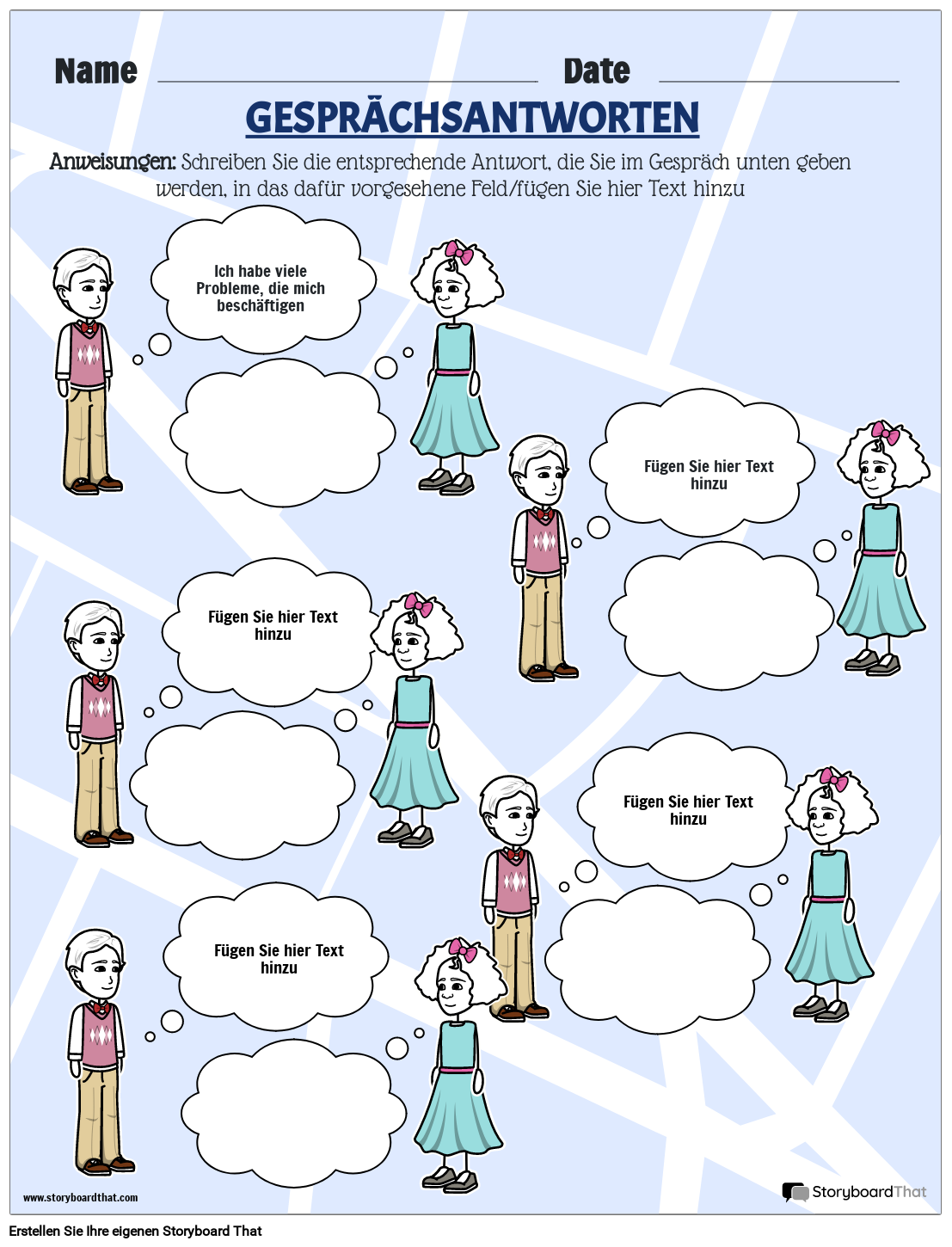 Fortschreitendes Gespräch Storyboard By De Examples