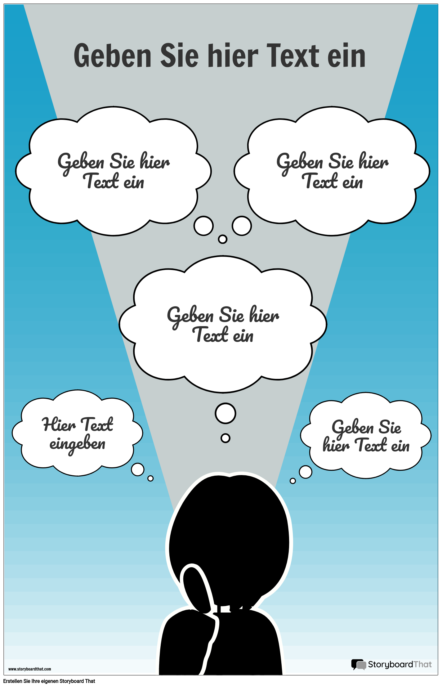 Gedanken Infografik-Vorlage Storyboard Von De-examples