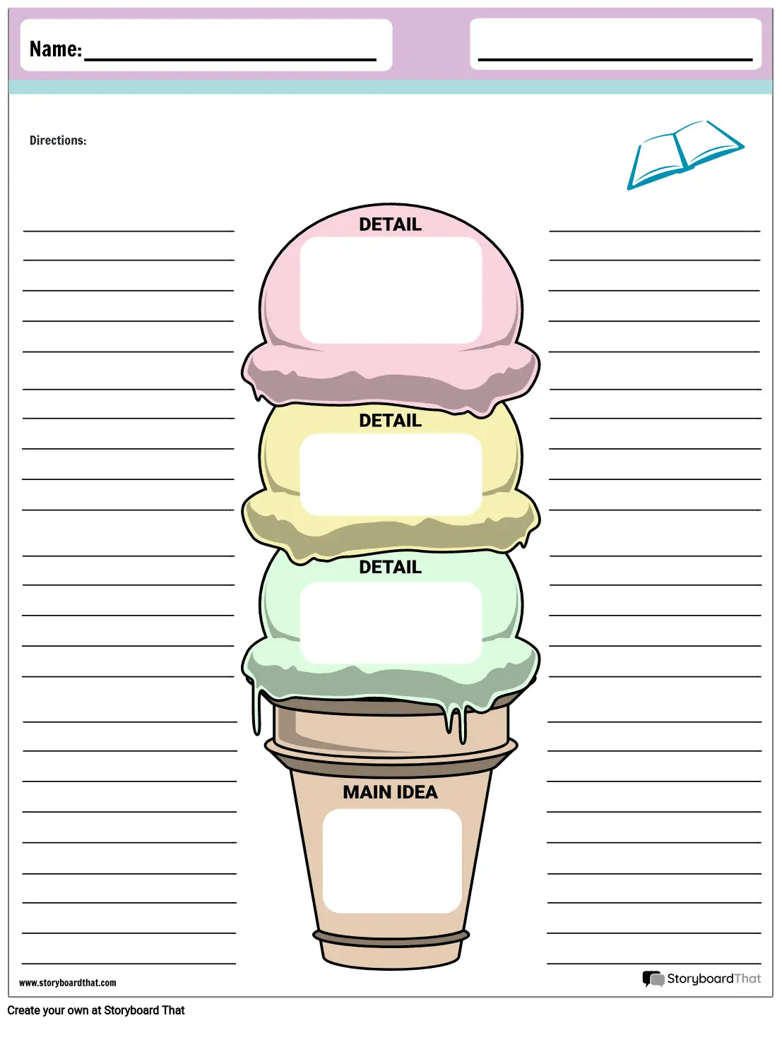 Grafik-Organizer Ice Cream