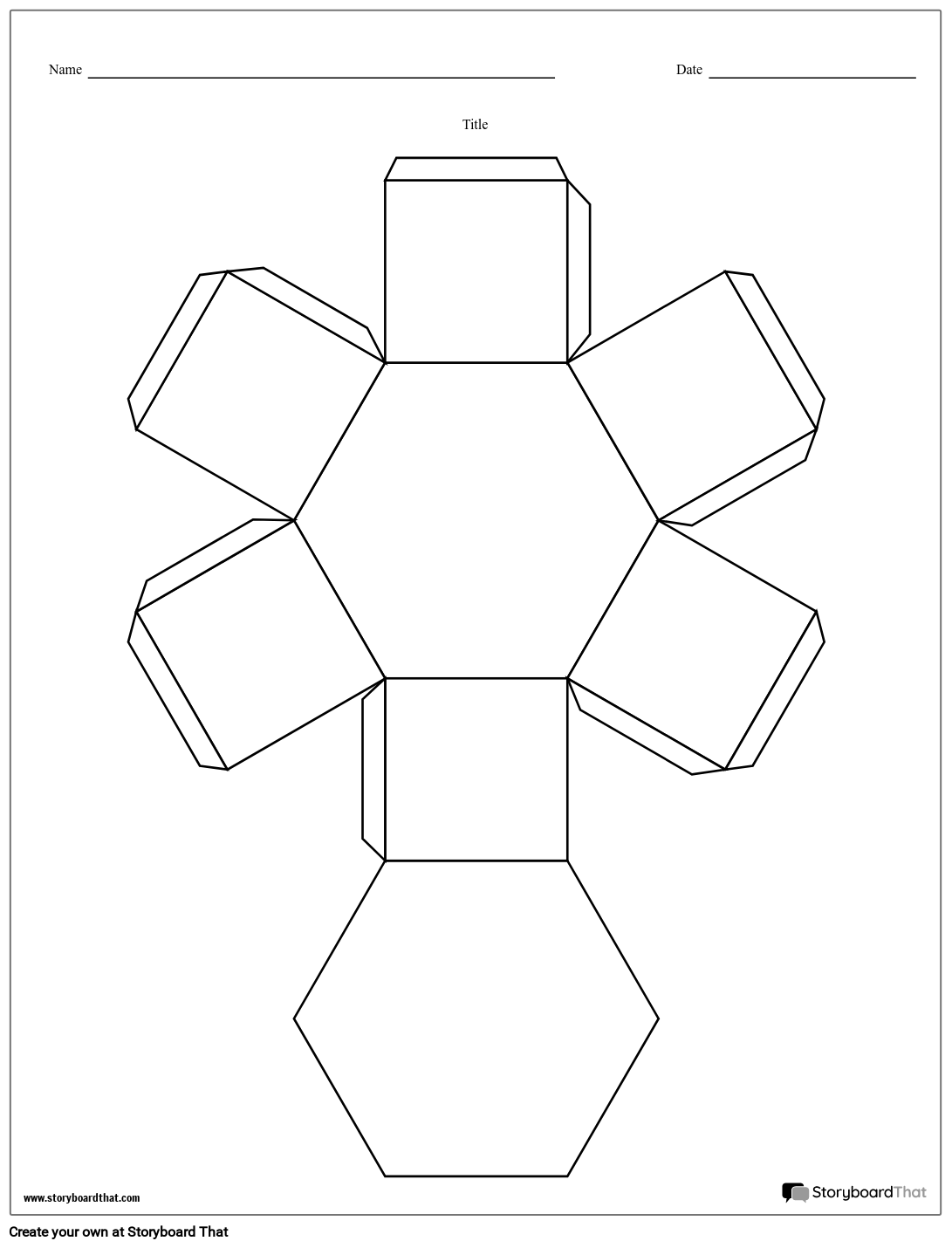 Hexagon Story Cube Vorlage Storyboard Por De Examples