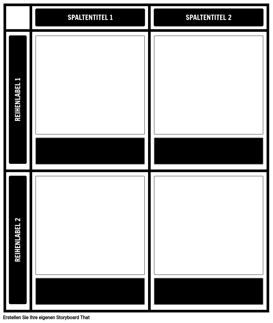 Leeres 2x2 Diagramm Storyboard Von De Examples